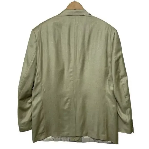 Roundtree & Yorke Silk Worsted Wool Sport Coat Mens Size 48R Beige NWT $199 - Picture 9 of 9